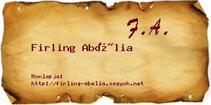 Firling Abélia névjegykártya